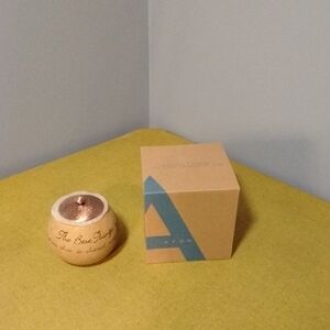 Avon Cream and Gold Candle Holder